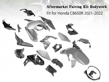 Custom 2019-2022 Honda CB650R Motorcycle Fairings - Silver UK