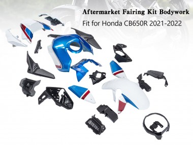 Custom 2019-2022 Honda CB650R Motorcycle Fairings - Blue Red Black UK