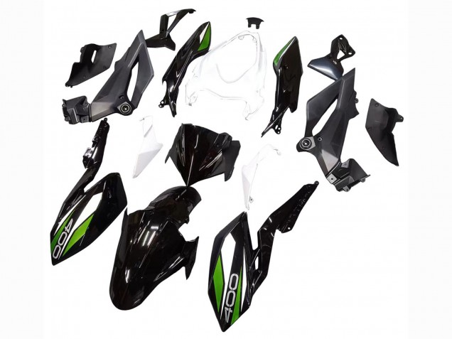 2018-2024 Kawasaki Z400 Motorcycle Fairings - White Glossy Black Green UK