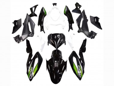 Custom 2018-2024 Kawasaki Z400 Motorcycle Fairings - White Glossy Black Green UK