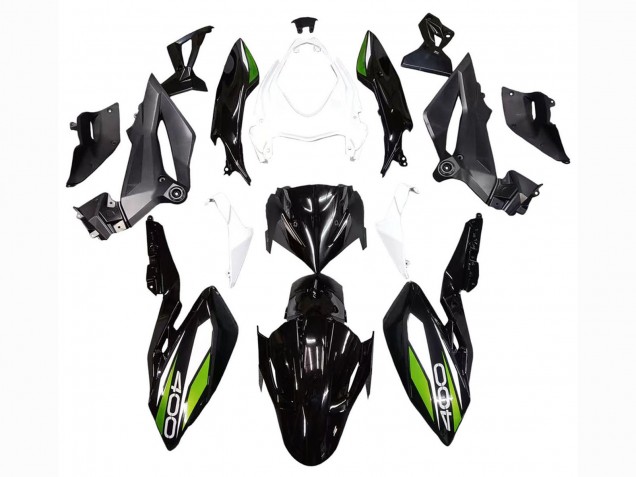 2018-2024 Kawasaki Z400 Motorcycle Fairings - White Glossy Black Green UK