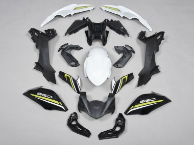 Custom 2017-2019 Kawasaki Ninja Z650 Motorcycle Fairings - Black White Yellow UK