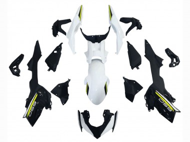 Custom 2020-2023 Kawasaki Ninja Z650 Motorcycle Fairings - White Black Green UK