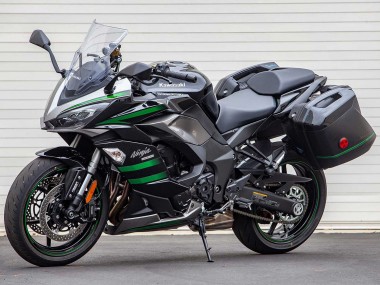 Custom 2020-2025 Kawasaki Z1000SX Motorcycle Fairings - Black with Green Lines Ninja UK