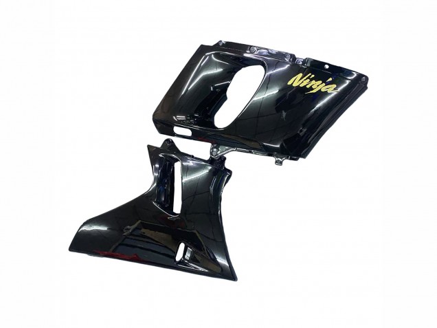 1998-2003 Kawasaki ZZR600 Motorcycle Fairings - Glossy Black Gold Ninja UK