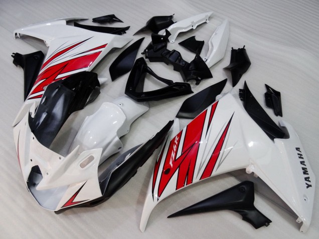 2009-2015 Yamaha FZ6R Motorcycle Fairings - White Red Black UK