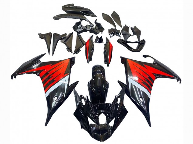 2009-2015 Yamaha FZ6R Motorcycle Fairing - Black Red White UK