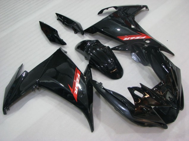 2009-2015 Yamaha FZ6R Motorcycle Fairings - Glossy Black Red UK