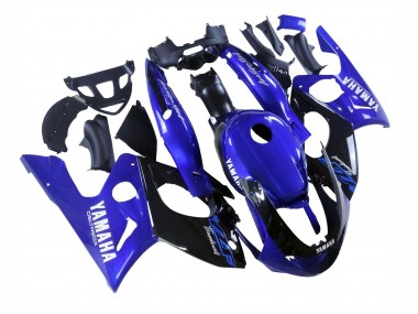 Custom 1996-2007 Yamaha YZF600R Thundercat Motorcycle Fairings - Blue Glossy Black UK