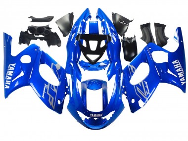 Custom 1996-2007 Yamaha YZF600R Thundercat Motorcycle Fairings - Blue White Silver UK