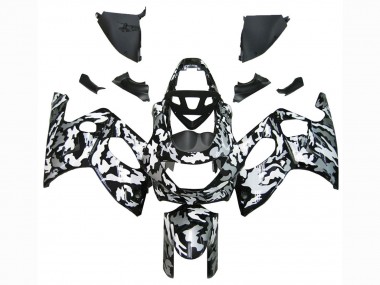 Custom 1996-2007 Yamaha YZF600R Thundercat Motorcycle Fairings - Black White Grey Camouflage UK