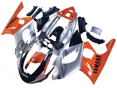Custom 1996-2007 Yamaha YZF600R Thundercat Motorcycle Fairings - Orange Grey Glossy Black UK