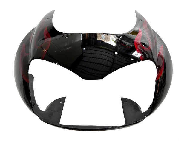 1997-2007 Yamaha YZF 1000R Thunderace Motorcycle Fairing Kits - Black with Red Flame UK