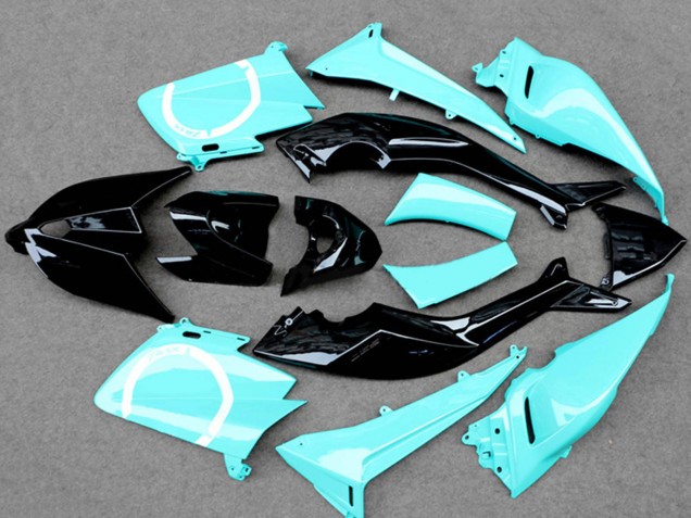 2012-2014 Yamaha TMAX530 Motorcycle Fairings - Light Blue Glossy Black UK