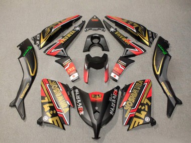 Custom 2012-2014 Yamaha TMAX530 Motorcycle Fairings - Matte Black Gold Red UK