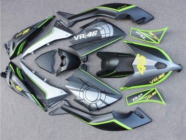 Custom 2012-2014 Yamaha TMAX530 Motorcycle Fairings - Matte Black Grey Lime Green 46 UK