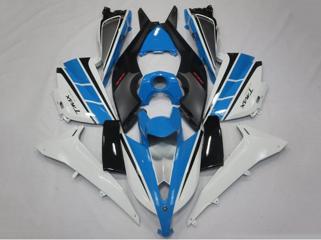 2012-2014 Yamaha TMAX530 Motorcycle Fairings - White Blue Black UK