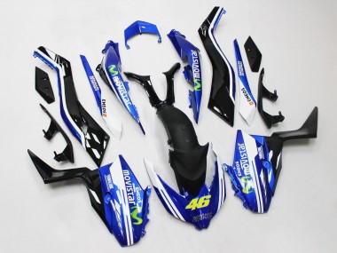 Custom 2017-2021 Yamaha XMAX300 Motorcycle Fairings - Blue Black MoviStar ENEOS Yamalube 46 UK