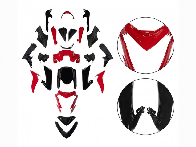 2015-2020 Suzuki GSX-S 1000 Motorcycle Fairings - Black Red UK
