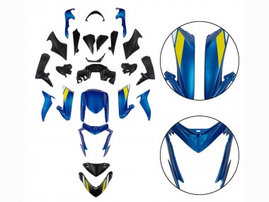 Custom 2015-2020 Suzuki GSX-S 1000 Motorcycle Fairings - Black Blue UK