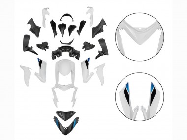 Custom 2015-2020 Suzuki GSX-S 1000 Motorcycle Fairings - Black White UK