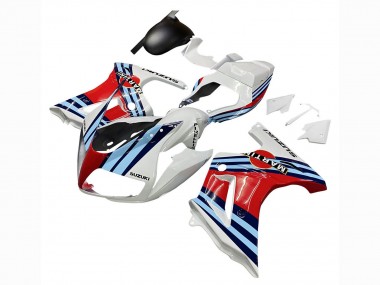 Custom 2003-2013 Suzuki SV650 Motorcycle Fairings - White Red Blue Martini UK