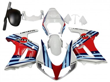 Custom 2003-2013 Suzuki SV650 Motorcycle Fairings - White Red Blue Martini UK