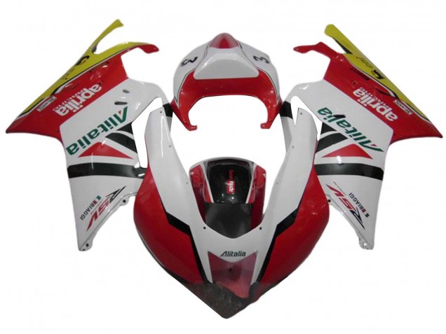 2003-2006 Aprilia RSV1000 Motorcycle Fairings - White Red Green Yellow Alitalia UK