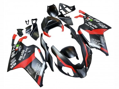 Custom 2003-2006 Aprilia RSV1000 Motorcycle Fairings - Black Red UK