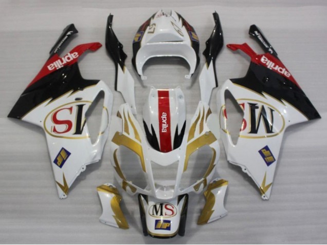 2003-2006 Aprilia RSV1000 Motorcycle Fairings - White Gold Red Black UK