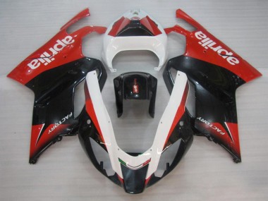 Custom 2003-2006 Aprilia RSV1000 Motorcycle Fairings - Red Black White UK