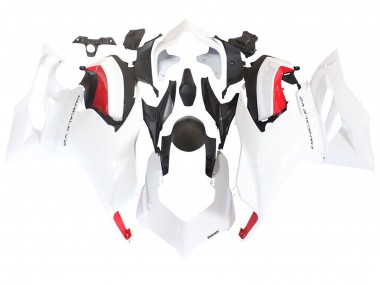 Custom 2020-2024 Ducati Panigale V2 Motorcycle Fairings - White Red Matte Black UK