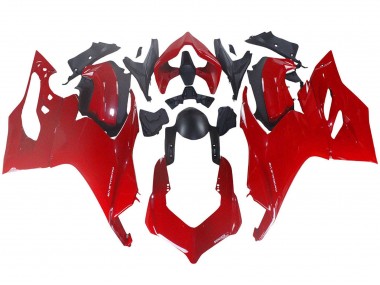 Custom 2020-2024 Ducati Panigale V2 Motorcycle Fairing - Red Matte Black UK