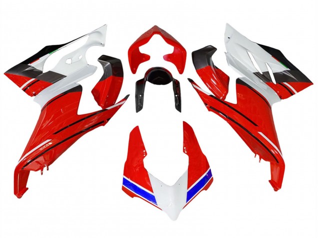 2020-2024 Ducati Panigale V2 Motorcycle Fairings - White Red Blue Glossy Black UK