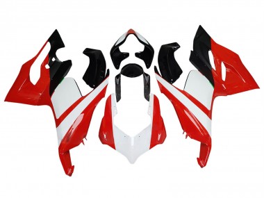 Custom 2020-2024 Ducati Panigale V2 Motorcycle Fairing - White Red Glossy Black UK