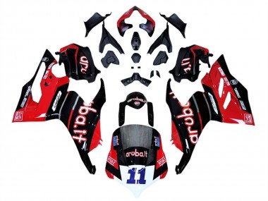 Custom 2018-2019 Ducati Panigale V4 V4S Motorcycle Fairings - Red Glossy Black Aruba 11 UK