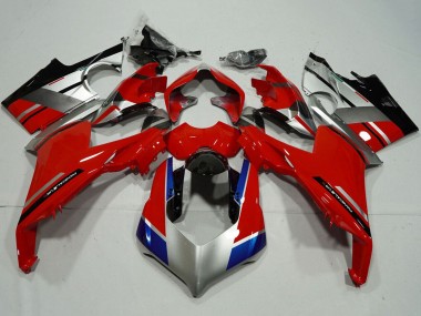 Custom 2018-2019 Ducati Panigale V4 V4S Motorcycle Fairings - Silver Red Blue Glossy Black UK