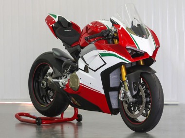 Custom 2018-2019 Ducati Panigale V4 V4S Motorcycle Fairings - White Red Green Glossy Black UK