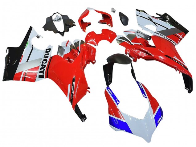 2018-2019 Ducati Panigale V4 V4S Motorcycle Fairings - White Silver Red Glossy Black UK