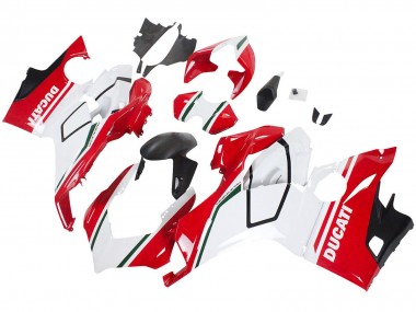 Custom 2018-2019 Ducati Panigale V4 V4S Motorcycle Fairings - White Red Matte Black UK