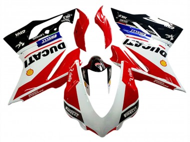 Custom 2018-2019 Ducati Panigale V4 V4S Motorcycle Fairings - White Red Glossy Black Lenovo UK