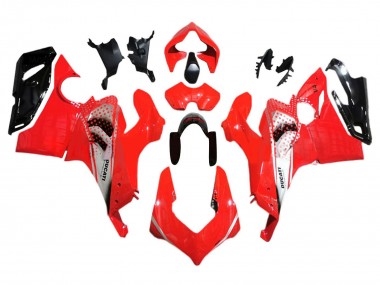 Custom 2018-2019 Ducati Panigale V4 V4S Motorcycle Fairings - Silver Red Glossy Black UK