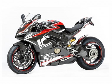 Custom 2018-2019 Ducati Panigale V4 V4S Motorcycle Fairings - Red Black Grey Aruba 45 UK