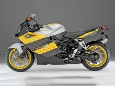 Custom 2005-2010 BMW K1200S Motorcycle Fairings - Yellow Silver Matte Black UK