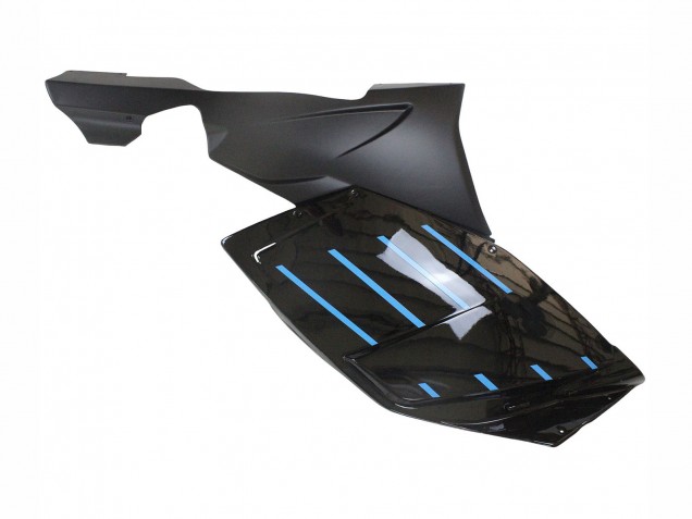 2005-2010 BMW K1200S Motorcycle Fairings - Glossy Black Matte Black Blue Lines UK