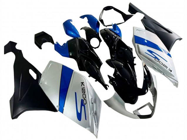 2005-2010 BMW K1200S Bike Fairings - Silver Blue Black UK
