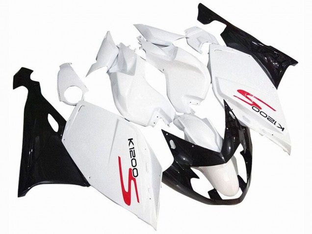 2005-2010 BMW K1200S Motorcycle Fairings - White Glossy Black UK