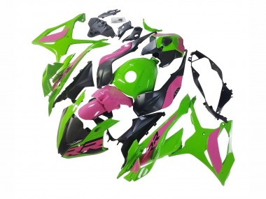 Custom 2023-2024 BMW S1000RR Motorcycle Fairings - Pink Green Black UK