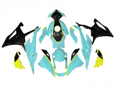 Custom 2023-2024 BMW S1000RR Motorcycle Fairings - Light Green Yellow Black UK