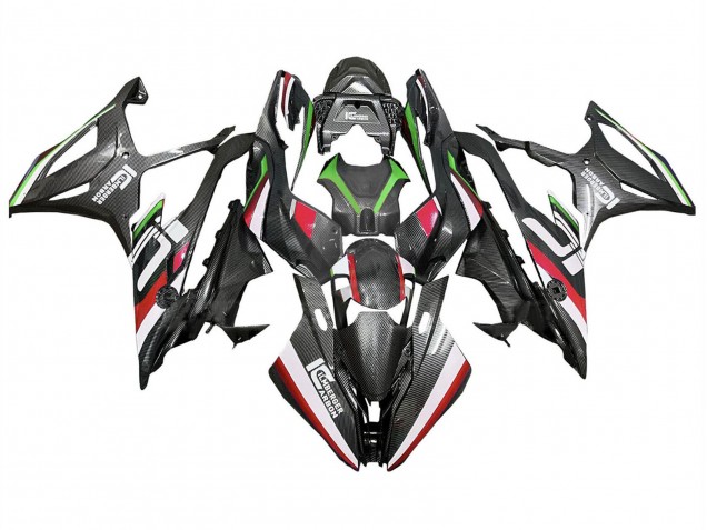 2019-2022 BMW S1000RR Motorcycle Fairings - Black Red Green Carbon Fiber UK